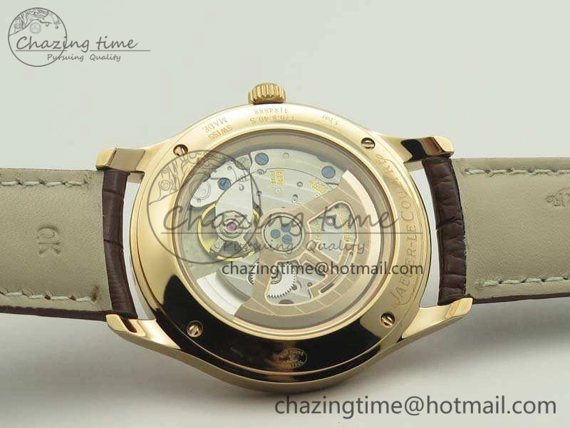 Master Grande Ultra Thin 1548420 RG ZF 1:1 Best Edition White Dial On Brown Leather Strap A Unisex 7480