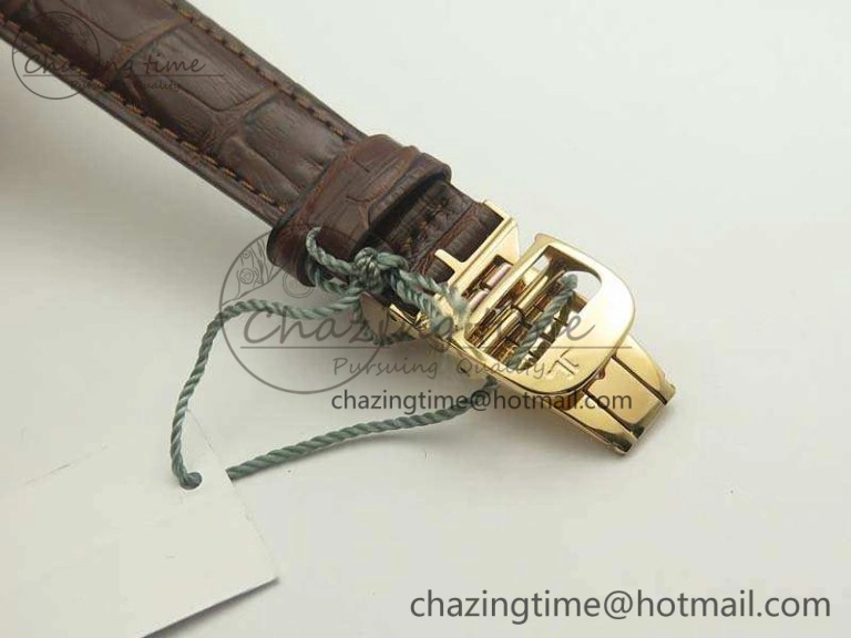 Master Grande Ultra Thin 1548420 RG ZF 1:1 Best Edition White Dial On Brown Leather Strap A Unisex 7480