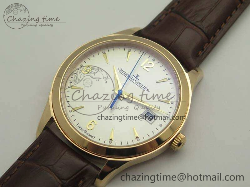 Master Grande Ultra Thin 1548420 RG ZF 1:1 Best Edition White Dial On Brown Leather Strap A Unisex 7480