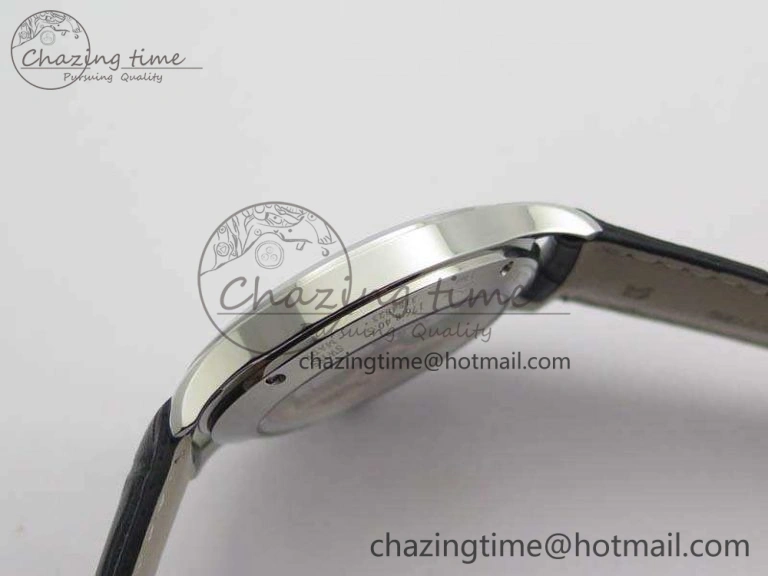 Master Grande Ultra Thin 1548420 SS ZF 1:1 Best Edition White Dial On Black Leather Strap A RelaxedFit 7495