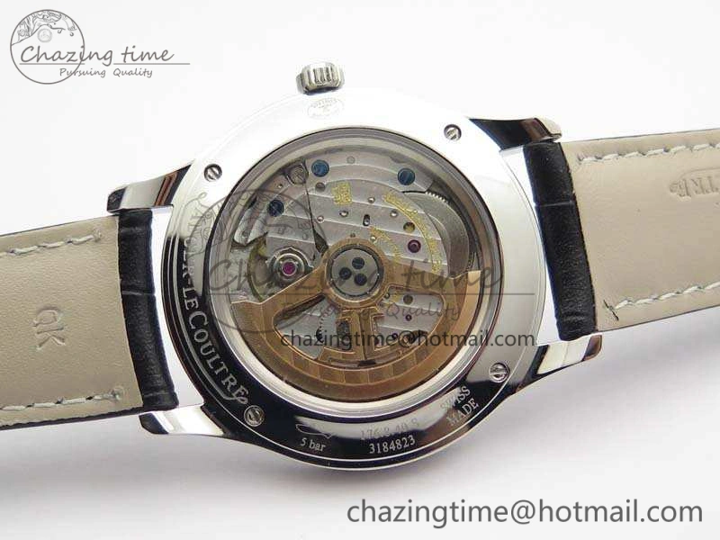 Master Grande Ultra Thin 1548420 SS ZF 1:1 Best Edition White Dial On Black Leather Strap A RelaxedFit 7495