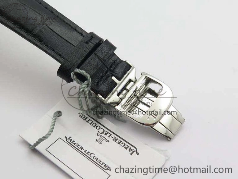 Master Grande Ultra Thin 1548420 SS ZF 1:1 Best Edition White Dial On Black Leather Strap A RelaxedFit 7495