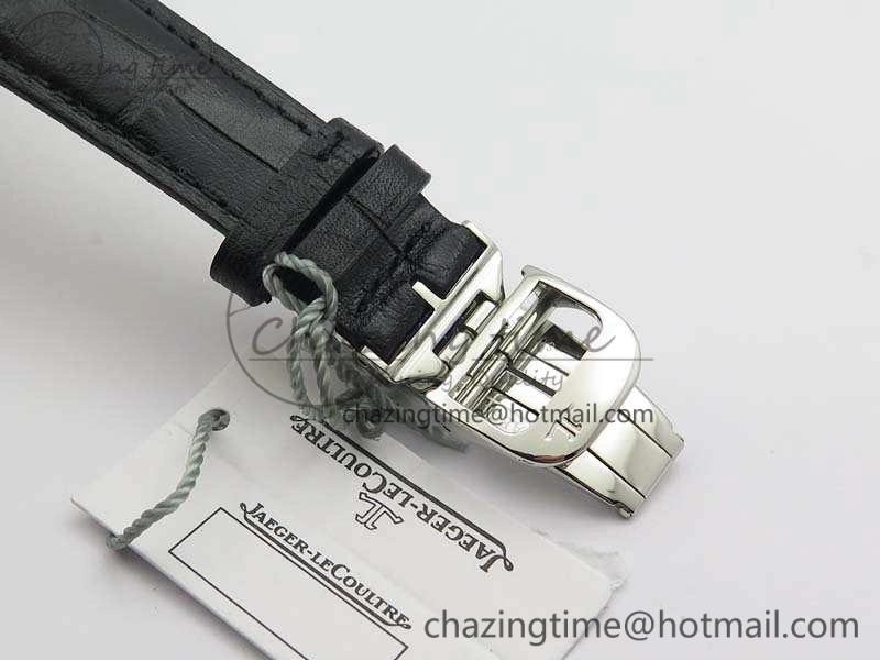Master Grande Ultra Thin 1548420 SS ZF 1:1 Best Edition White Dial On Black Leather Strap A RelaxedFit 7495