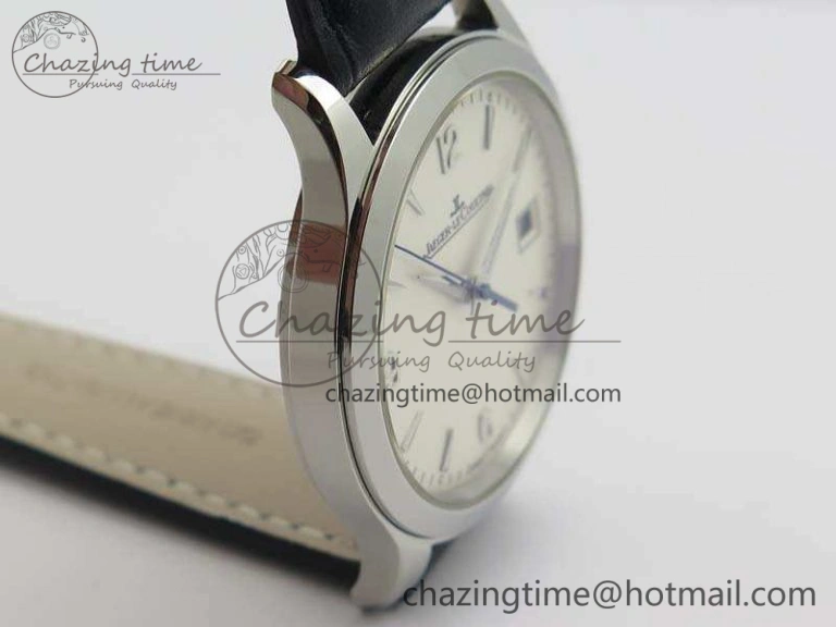 Master Grande Ultra Thin 1548420 SS ZF 1:1 Best Edition White Dial On Black Leather Strap A RelaxedFit 7495