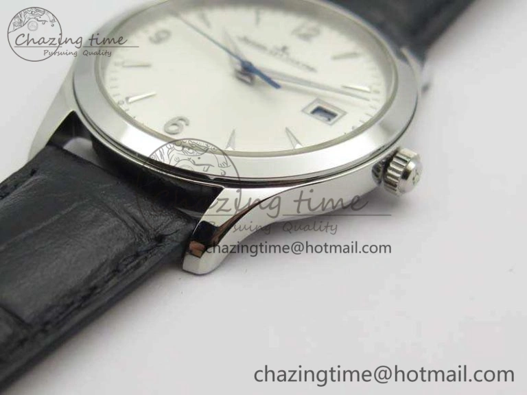 Master Grande Ultra Thin 1548420 SS ZF 1:1 Best Edition White Dial On Black Leather Strap A RelaxedFit 7495