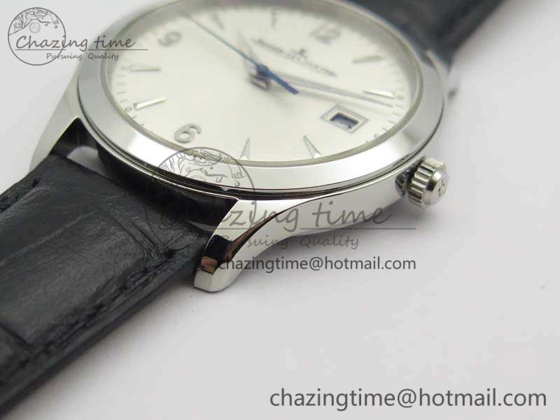 Master Grande Ultra Thin 1548420 SS ZF 1:1 Best Edition White Dial On Black Leather Strap A RelaxedFit 7495