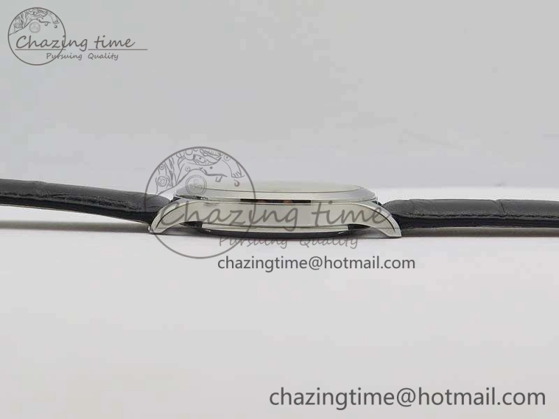 Master Grande Ultra Thin 1548420 SS ZF 1:1 Best Edition White Dial On Black Leather Strap A RelaxedFit 7495