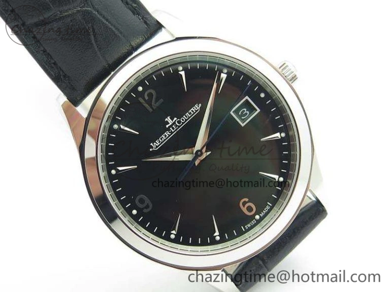 FastDry Master Grande Ultra Thin SS ZF Best Edition Black Dial On Black Leather Strap A 7494