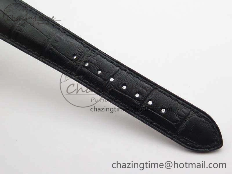 FastDry Master Grande Ultra Thin SS ZF Best Edition Black Dial On Black Leather Strap A 7494