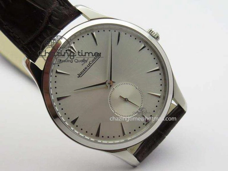 Neat Master Grande Ultra Thin Small Second SS ZF 1:1 Best Edition White Dial On Brown Leather Strap A 7507