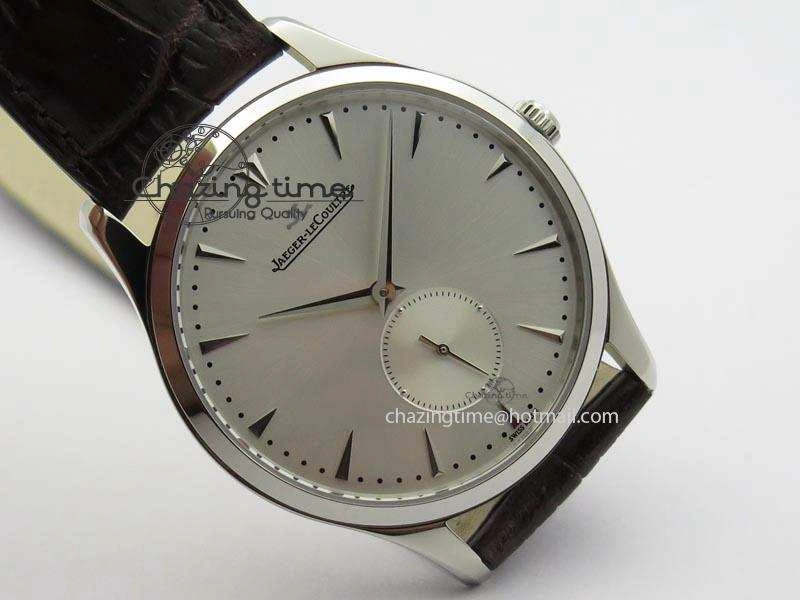 Neat Master Grande Ultra Thin Small Second SS ZF 1:1 Best Edition White Dial On Brown Leather Strap A 7507