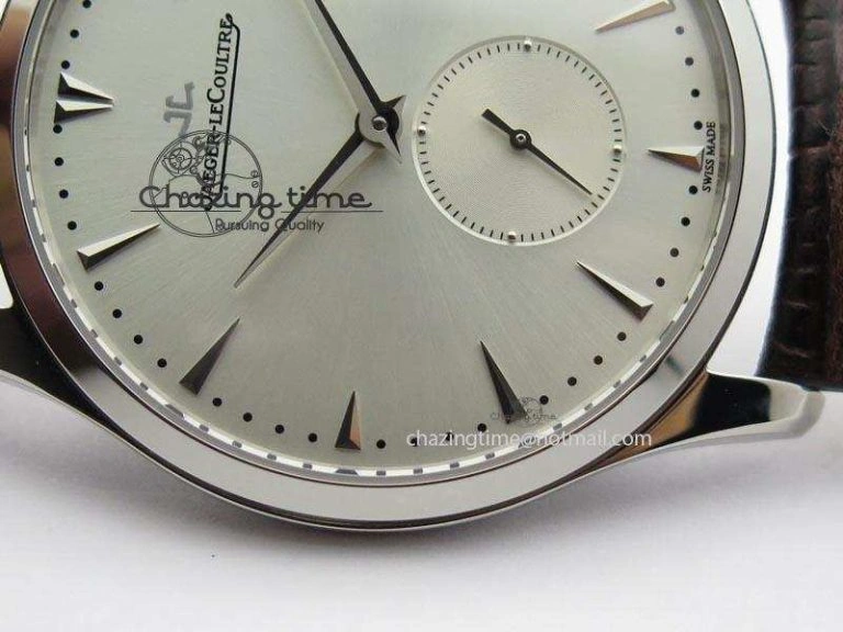 Neat Master Grande Ultra Thin Small Second SS ZF 1:1 Best Edition White Dial On Brown Leather Strap A 7507