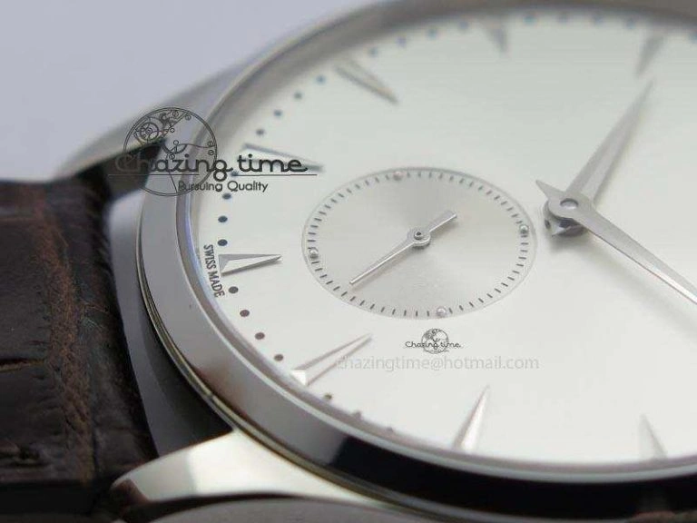 Neat Master Grande Ultra Thin Small Second SS ZF 1:1 Best Edition White Dial On Brown Leather Strap A 7507