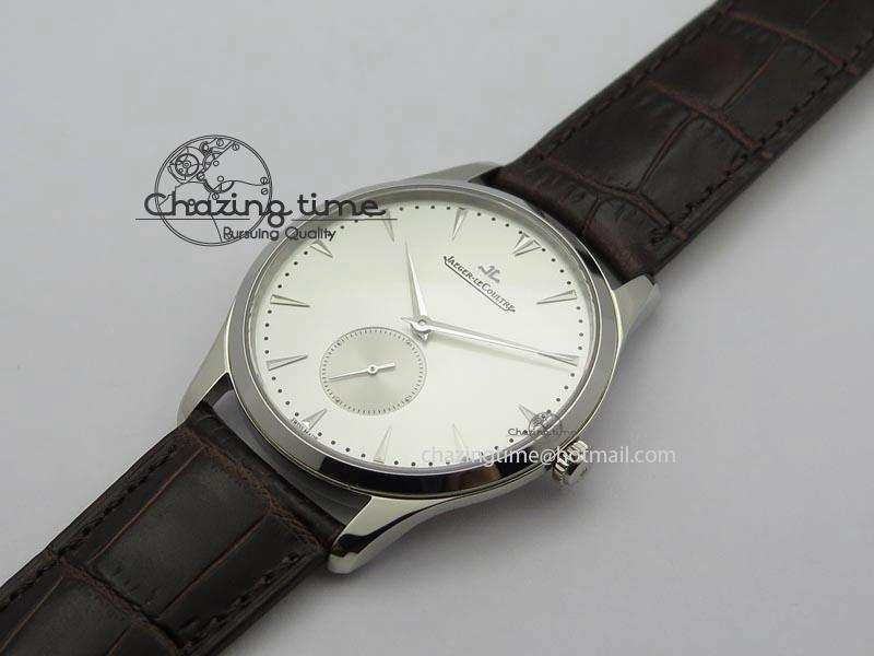 Neat Master Grande Ultra Thin Small Second SS ZF 1:1 Best Edition White Dial On Brown Leather Strap A 7507