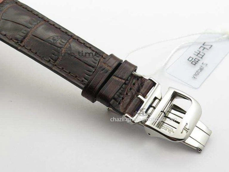 Neat Master Grande Ultra Thin Small Second SS ZF 1:1 Best Edition White Dial On Brown Leather Strap A 7507