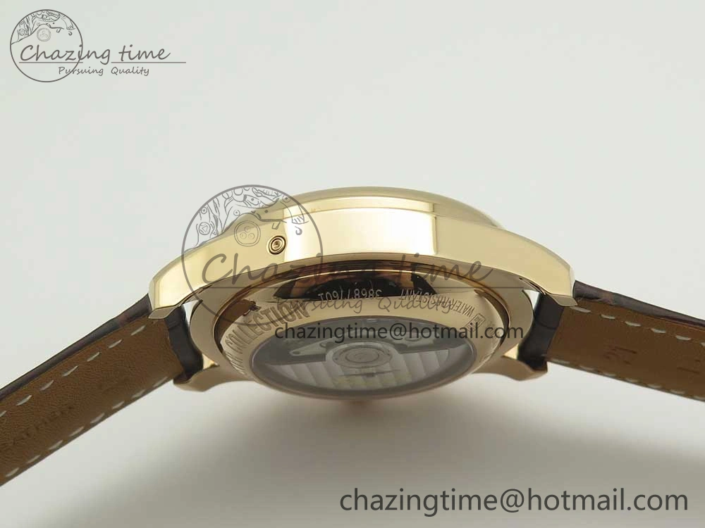 Master Moonphase Chronograph RG GSF 1:1 Best Edition White Dial on Brown Leather Strap A GoodFit 7589