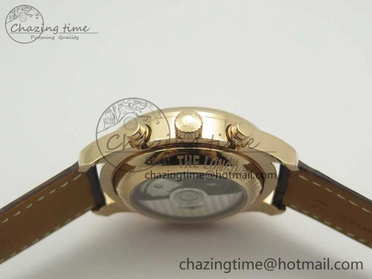 Master Moonphase Chronograph RG GSF 1:1 Best Edition White Dial on Brown Leather Strap A GoodFit 7589