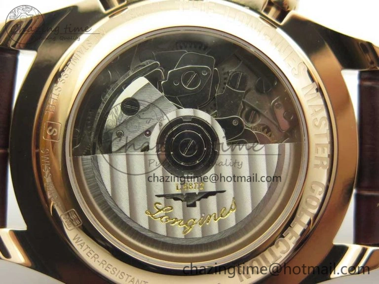 Master Moonphase Chronograph RG GSF 1:1 Best Edition White Dial on Brown Leather Strap A GoodFit 7589