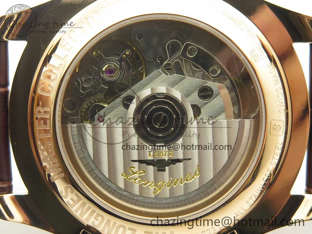 Master Moonphase Chronograph RG GSF 1:1 Best Edition White Dial on Brown Leather Strap A GoodFit 7589