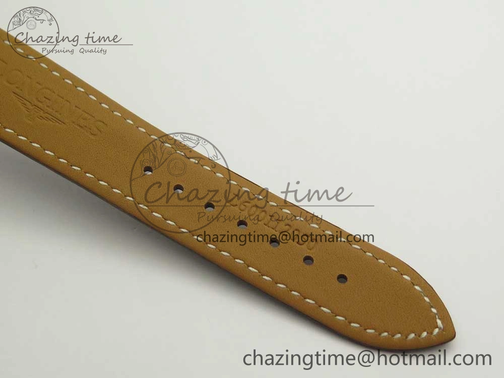 Master Moonphase Chronograph RG GSF 1:1 Best Edition White Dial on Brown Leather Strap A GoodFit 7589