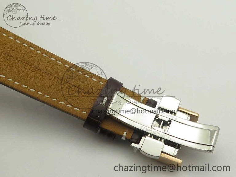 Master Moonphase Chronograph RG GSF 1:1 Best Edition White Dial on Brown Leather Strap A GoodFit 7589