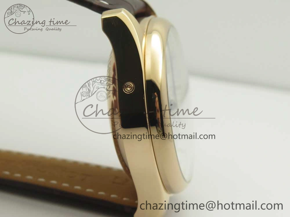 Master Moonphase Chronograph RG GSF 1:1 Best Edition White Dial on Brown Leather Strap A GoodFit 7589