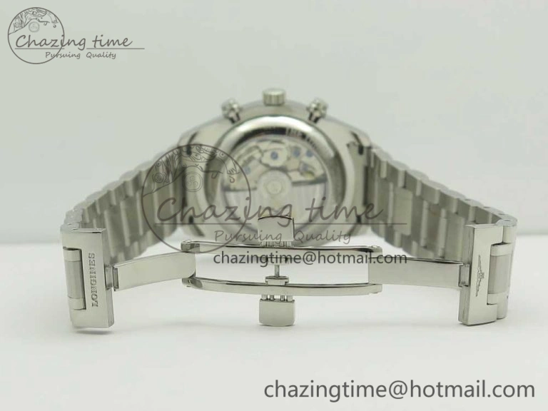 SportInspired Master Moonphase Chronograph SS GSF 1:1 Best Edition White Dial on SS Bracelet A 7585