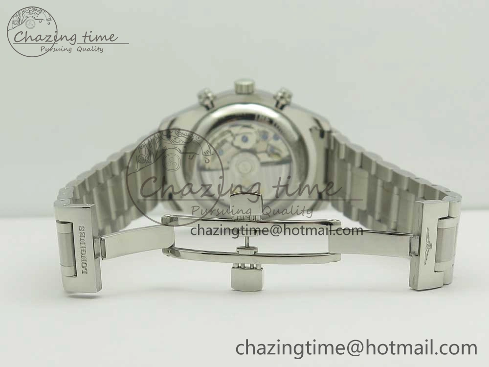 SportInspired Master Moonphase Chronograph SS GSF 1:1 Best Edition White Dial on SS Bracelet A 7585