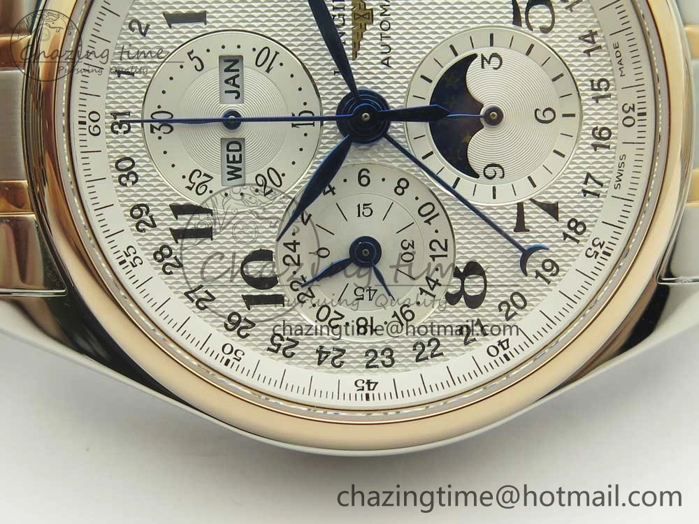 StreetReady Master Moonphase Chronograph SS RG GSF 1:1 Best Edition White Dial on SS RG Bracelet A 7582