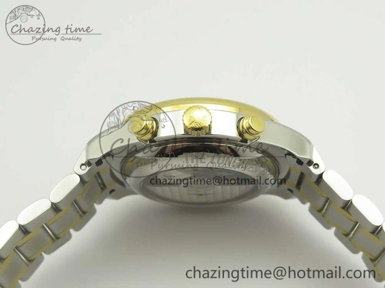 Master Moonphase Chronograph SS YG GSF 1:1 Best Edition White Dial on SS YG Bracelet A EyeCatching 7584