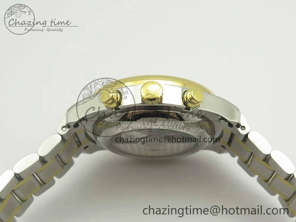 Master Moonphase Chronograph SS YG GSF 1:1 Best Edition White Dial on SS YG Bracelet A EyeCatching 7584