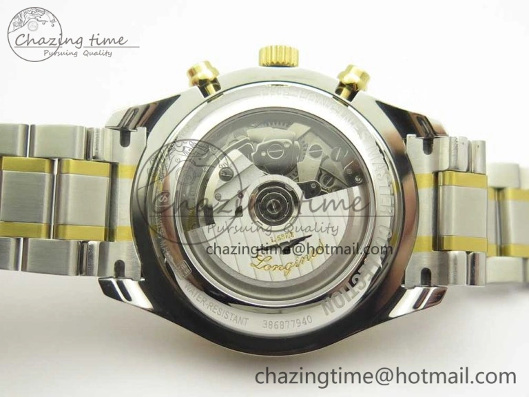 Master Moonphase Chronograph SS YG GSF 1:1 Best Edition White Dial on SS YG Bracelet A EyeCatching 7584