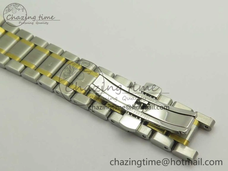 Master Moonphase Chronograph SS YG GSF 1:1 Best Edition White Dial on SS YG Bracelet A EyeCatching 7584