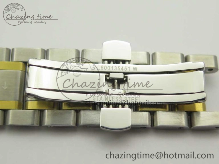 Master Moonphase Chronograph SS YG GSF 1:1 Best Edition White Dial on SS YG Bracelet A EyeCatching 7584