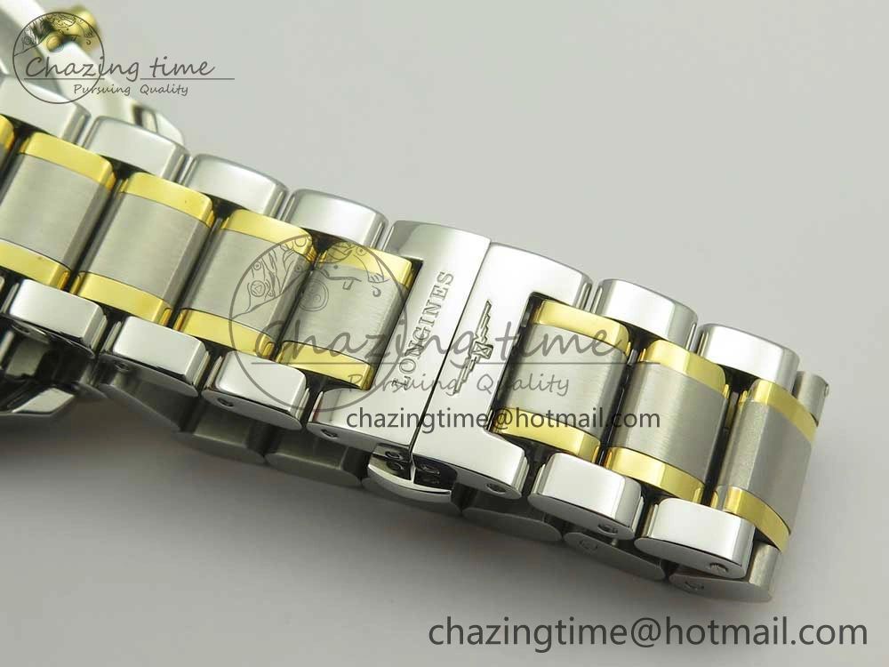 Master Moonphase Chronograph SS YG GSF 1:1 Best Edition White Dial on SS YG Bracelet A EyeCatching 7584