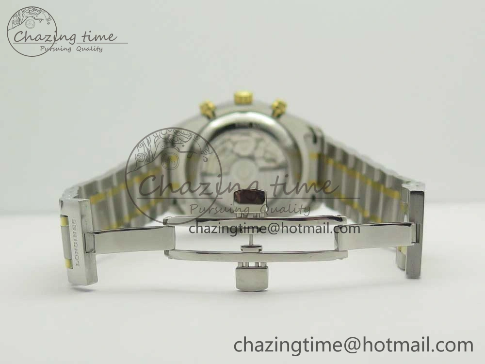 Master Moonphase Chronograph SS YG GSF 1:1 Best Edition White Dial on SS YG Bracelet A EyeCatching 7584