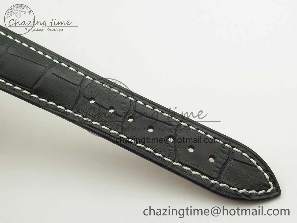 Master Moonphase Chronograph YG GSF 1:1 Best Edition White Dial on Brown Leather Strap A UrbanChic 7586