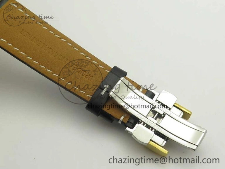 Master Moonphase Chronograph YG GSF 1:1 Best Edition White Dial on Brown Leather Strap A UrbanChic 7586