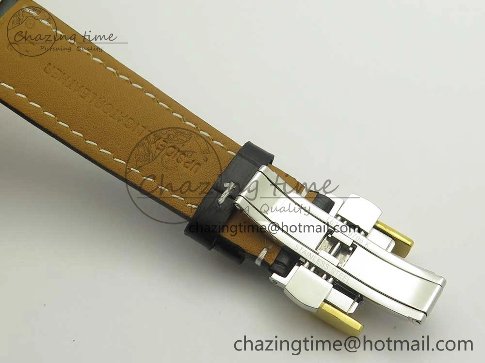 Master Moonphase Chronograph YG GSF 1:1 Best Edition White Dial on Brown Leather Strap A UrbanChic 7586