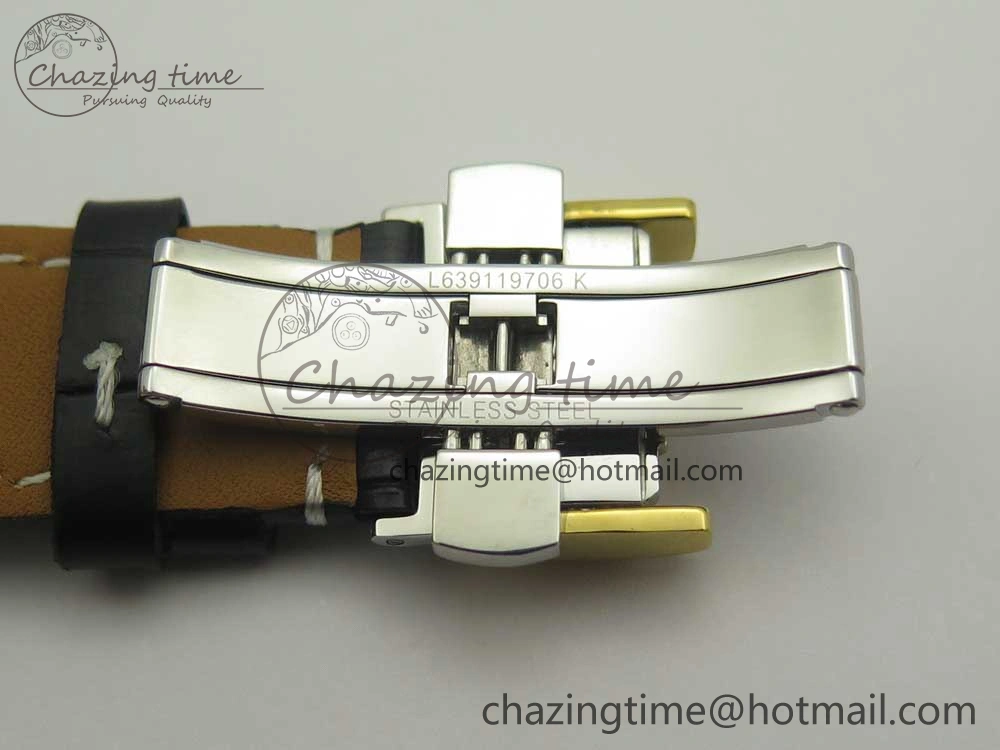 Master Moonphase Chronograph YG GSF 1:1 Best Edition White Dial on Brown Leather Strap A UrbanChic 7586