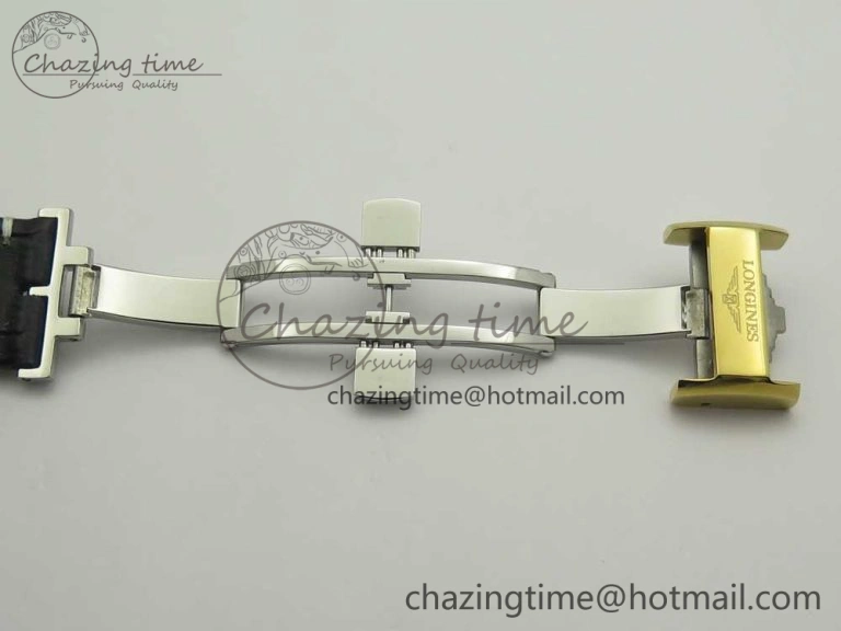 Master Moonphase Chronograph YG GSF 1:1 Best Edition White Dial on Brown Leather Strap A UrbanChic 7586