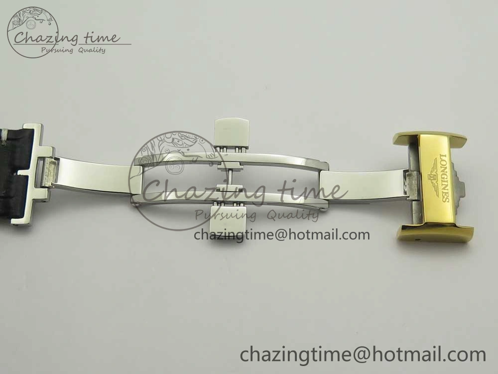 Master Moonphase Chronograph YG GSF 1:1 Best Edition White Dial on Brown Leather Strap A UrbanChic 7586