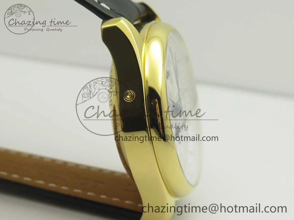 Master Moonphase Chronograph YG GSF 1:1 Best Edition White Dial on Brown Leather Strap A UrbanChic 7586