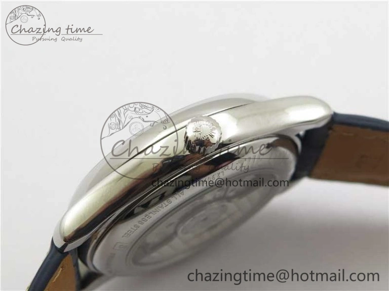 Comfortable Master Moonphase L2.909.4.78.3 SS GSF 1:1 Best Edtion Blue Dial Crystal Markers On Blue Leather Strap A899 V 7569