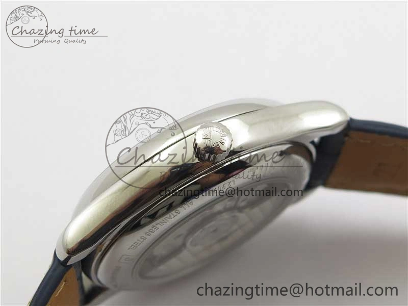 Comfortable Master Moonphase L2.909.4.78.3 SS GSF 1:1 Best Edtion Blue Dial Crystal Markers On Blue Leather Strap A899 V 7569