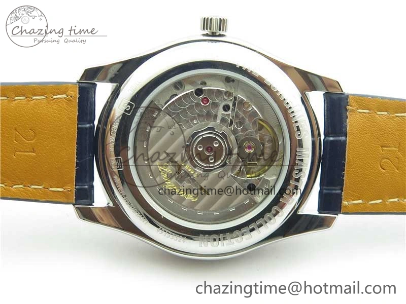 Breathable Master Moonphase L2.909.4.78.3 SS GSF 1:1 Best Edtion Blue Dial Sticks Markers On Blue Leather Strap A899 V 7573