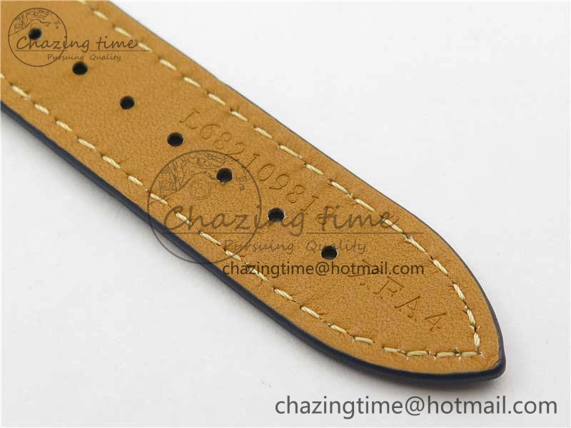 Breathable Master Moonphase L2.909.4.78.3 SS GSF 1:1 Best Edtion Blue Dial Sticks Markers On Blue Leather Strap A899 V 7573