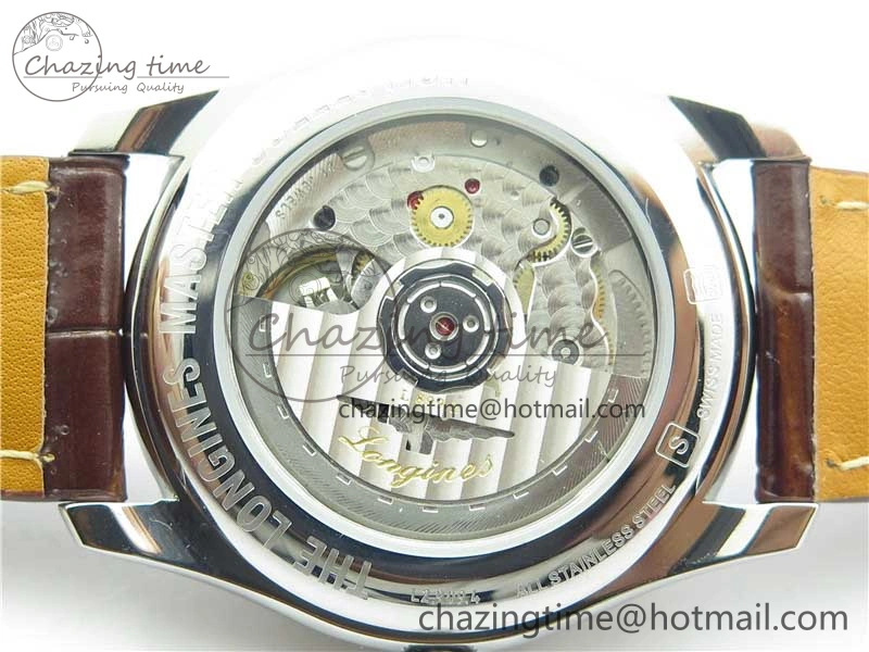 Master Moonphase L2.909.4.78.3 SS GSF 1:1 Best Edtion White Dial On Brown Leather Strap A899 V StreetReady 7567