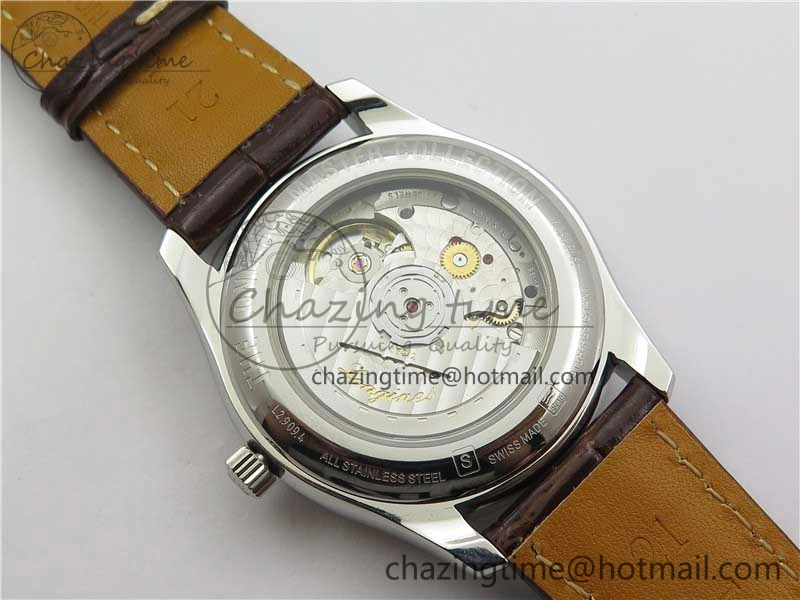 Master Moonphase L2.909.4.78.3 SS GSF 1:1 Best Edtion White Dial On Brown Leather Strap A899 V StreetReady 7567