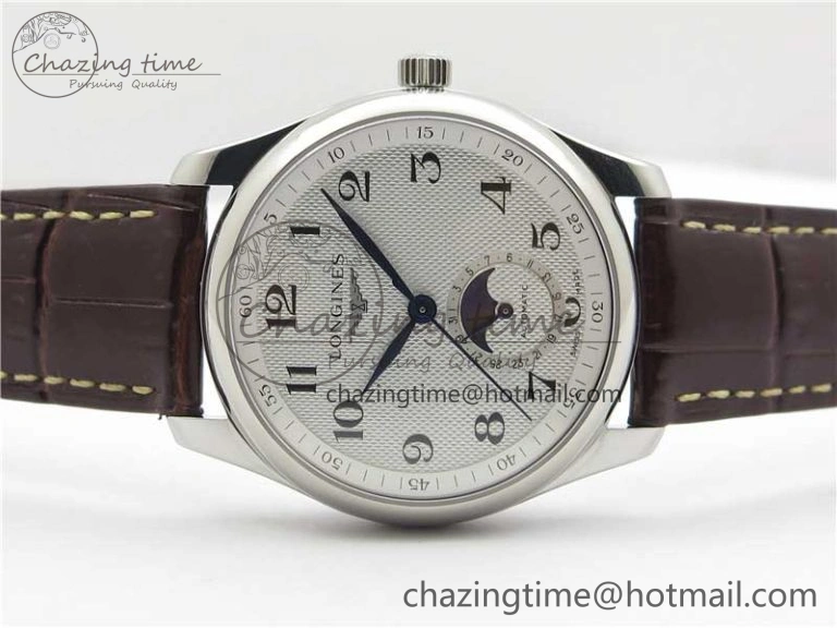 Master Moonphase L2.909.4.78.3 SS GSF 1:1 Best Edtion White Dial On Brown Leather Strap A899 V StreetReady 7567